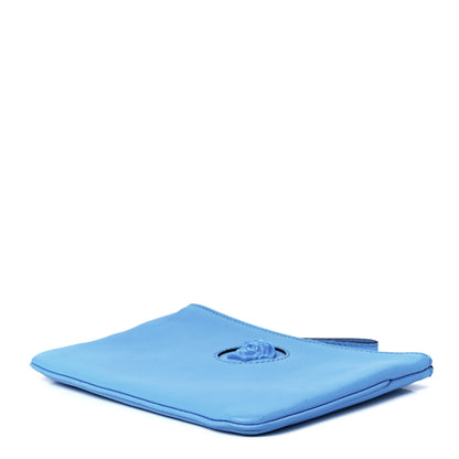 Versace Grained Calfskin La Medusa Pouch Blue 9 of 11