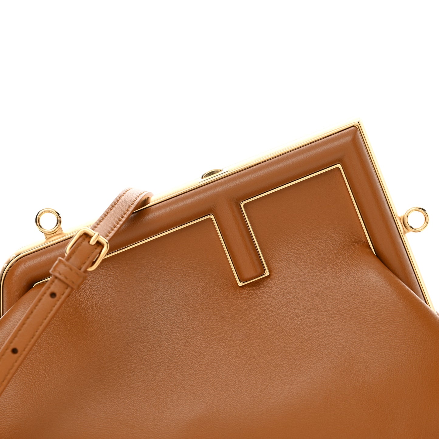 Shiny Nappa Medium Fendi First Caramello