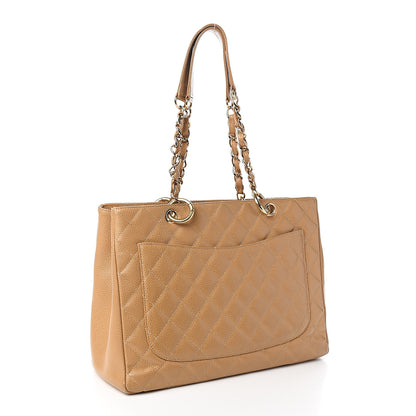 Chanel Caviar Quilted Grand Shopping Tote GST Beige 2 of 14