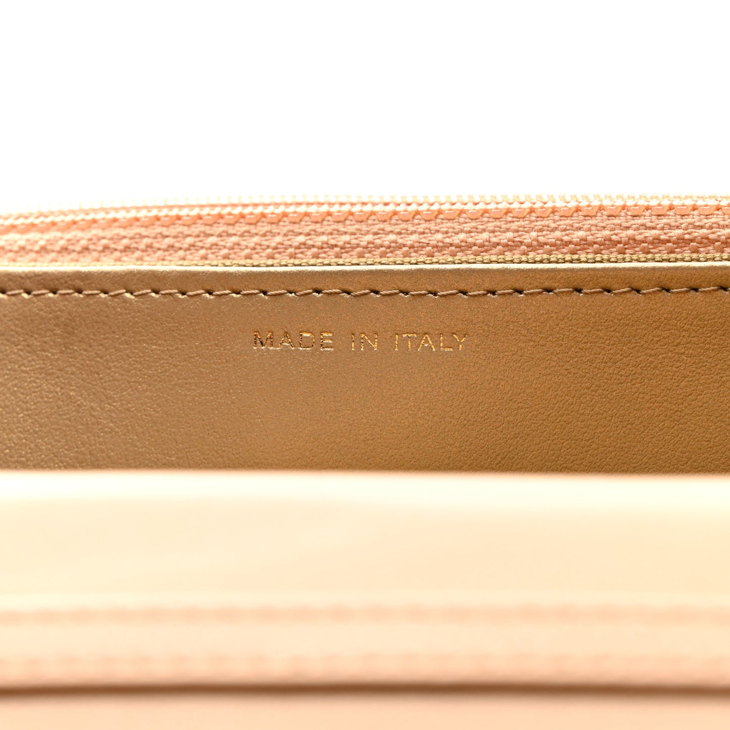 Lambskin Quilted CC Pearl Crush Wallet on Chain WOC Beige