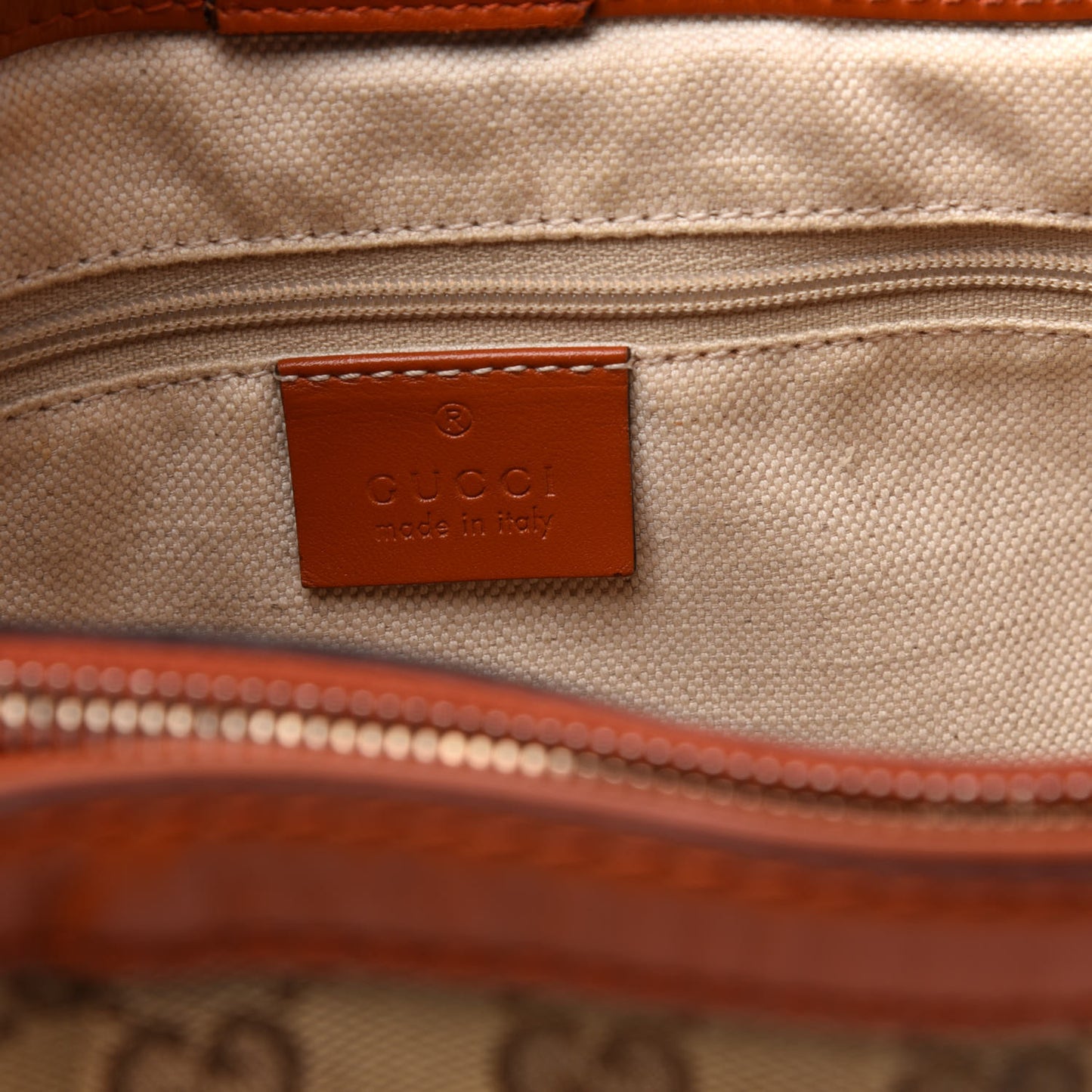 Monogram Medium Sukey Top Handle Tote Beige Orange