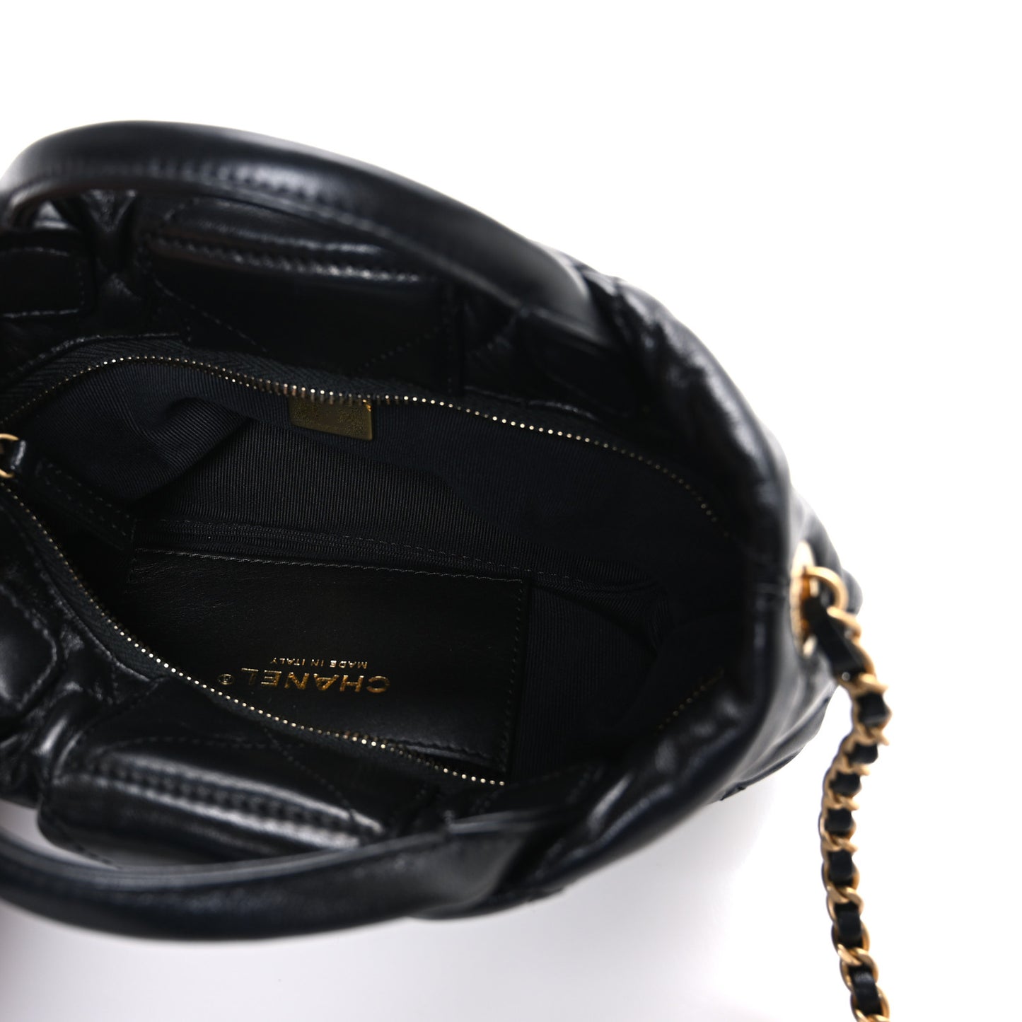 Lambskin Quilted Mini Bow Bag Black