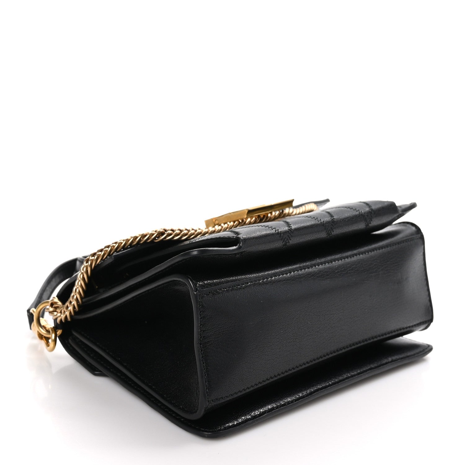 Givenchy Goatskin Quilted Small GV3 Shoulder Bag Black 4 of 11