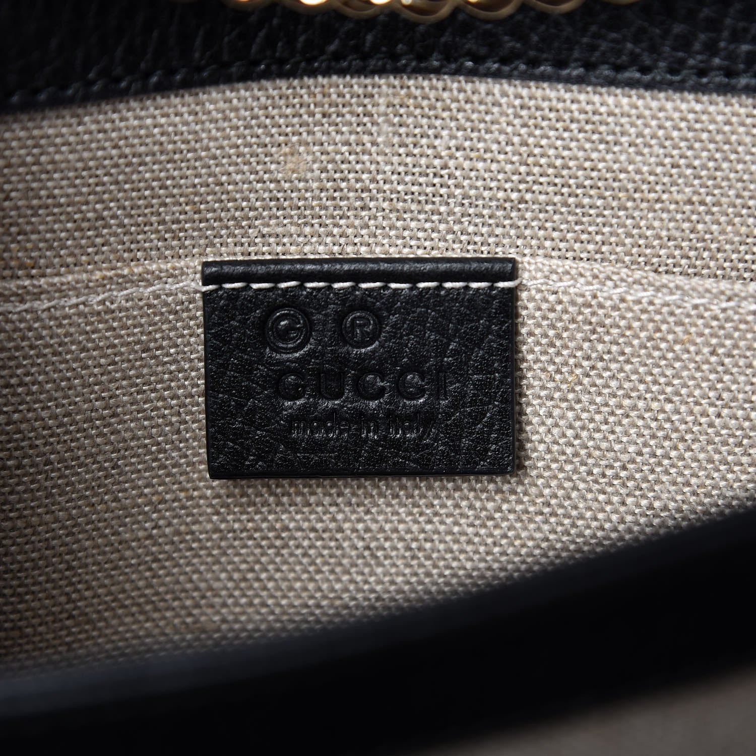 Gucci Dollar Calfskin Small Interlocking G Shoulder Bag Black 8 of 9