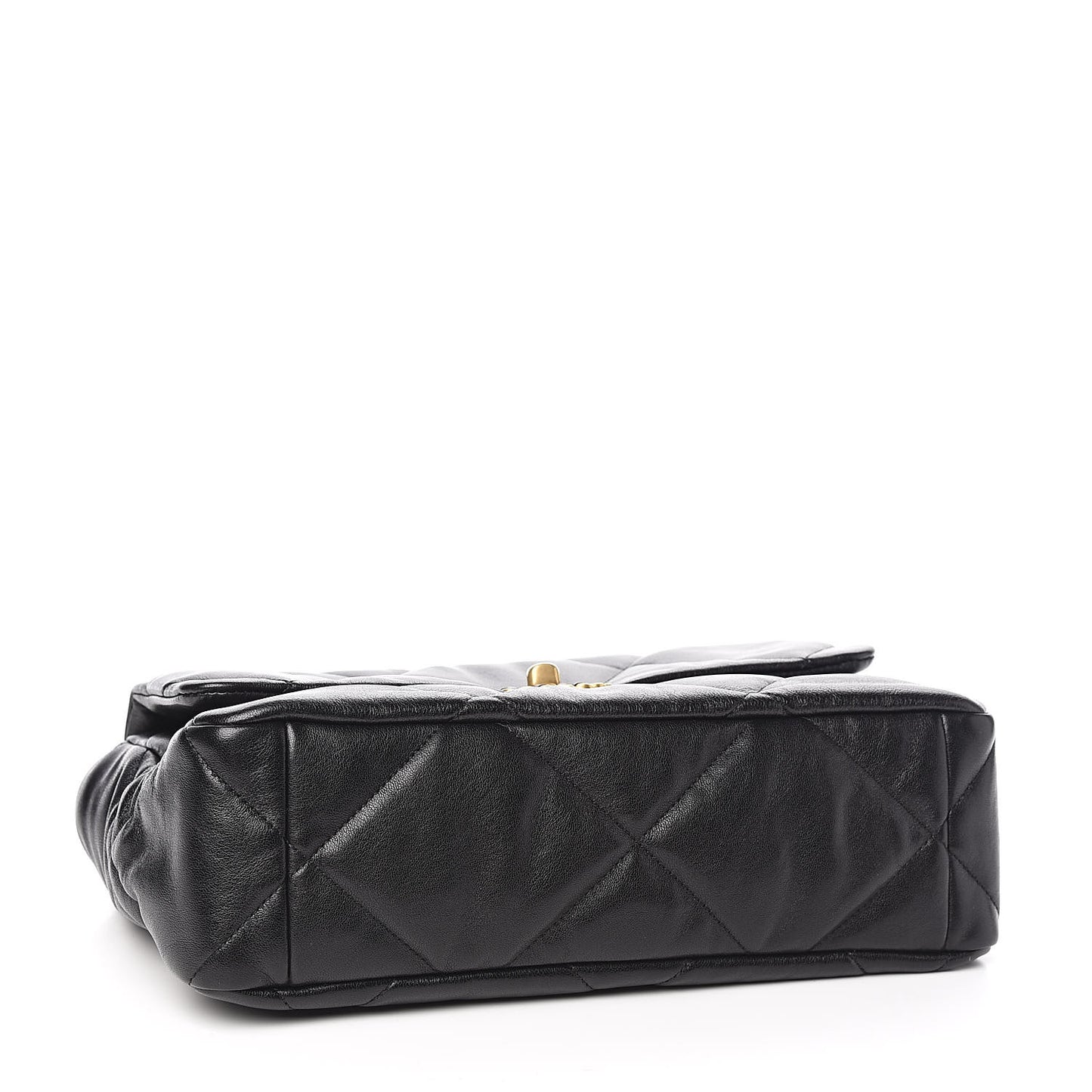 Lambskin Quilted Large 19 Flap Black