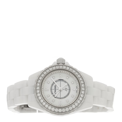 Chanel Stainless Steel Ceramic Diamond Bezel 29mm J12 Quartz Watch White 2 of 4