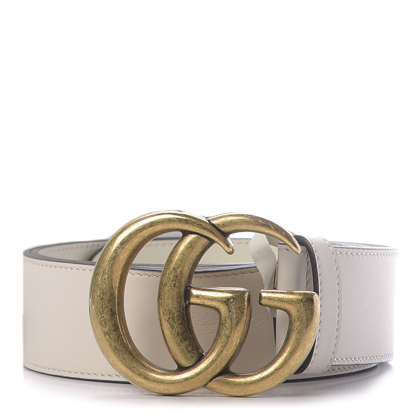 Calfskin Double G 40mm Belt 85 34 Mystic White