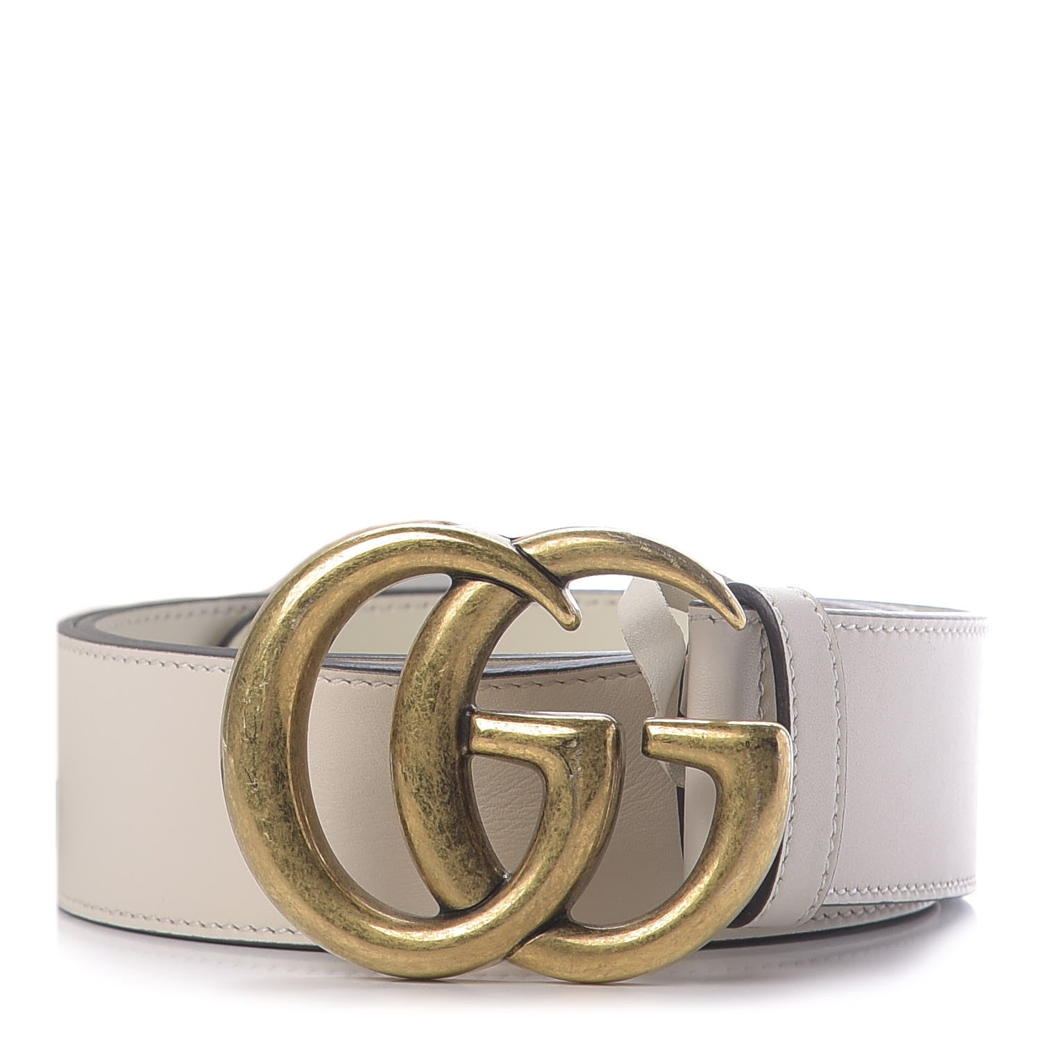 Gucci Calfskin Double G 40mm Belt 85 34 Mystic White 1 of 8