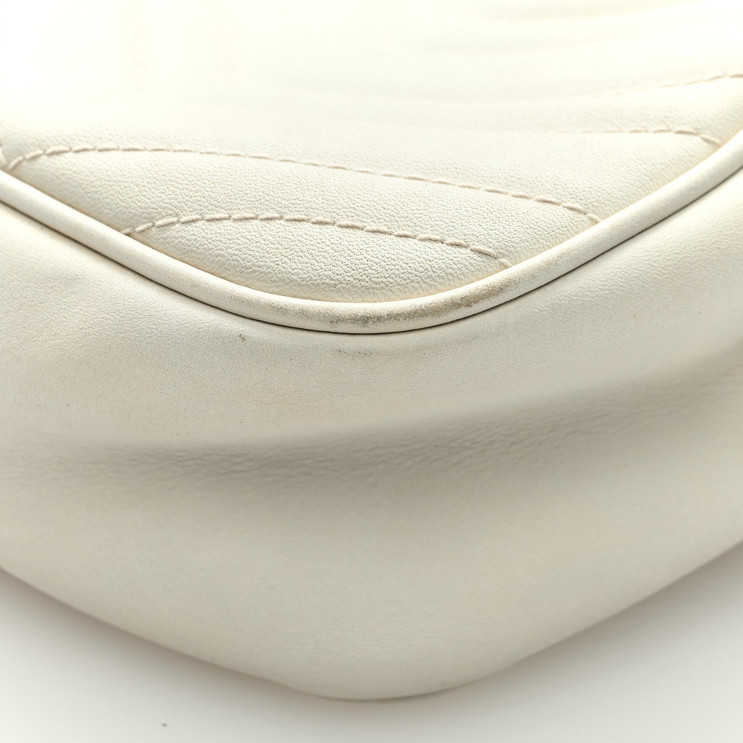 Gucci Calfskin Matelasse Small GG Marmont Chain Shoulder Bag White 8 of 8