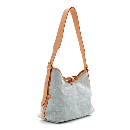 Louis Vuitton Monogram Denim CarryAll PM Sky Blue 3 of 12