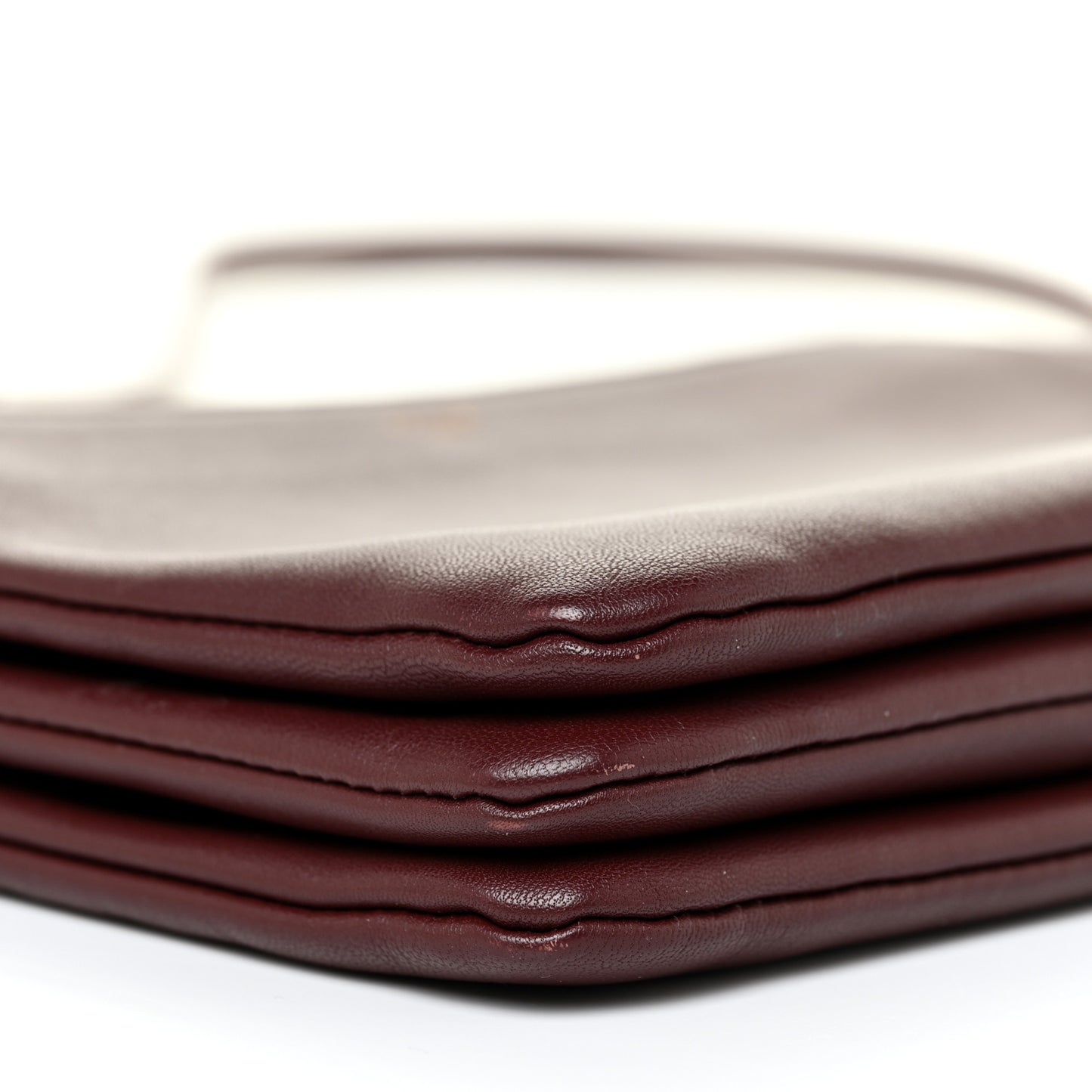 Smooth Lambskin Small Trio Crossbody Bag Burgundy