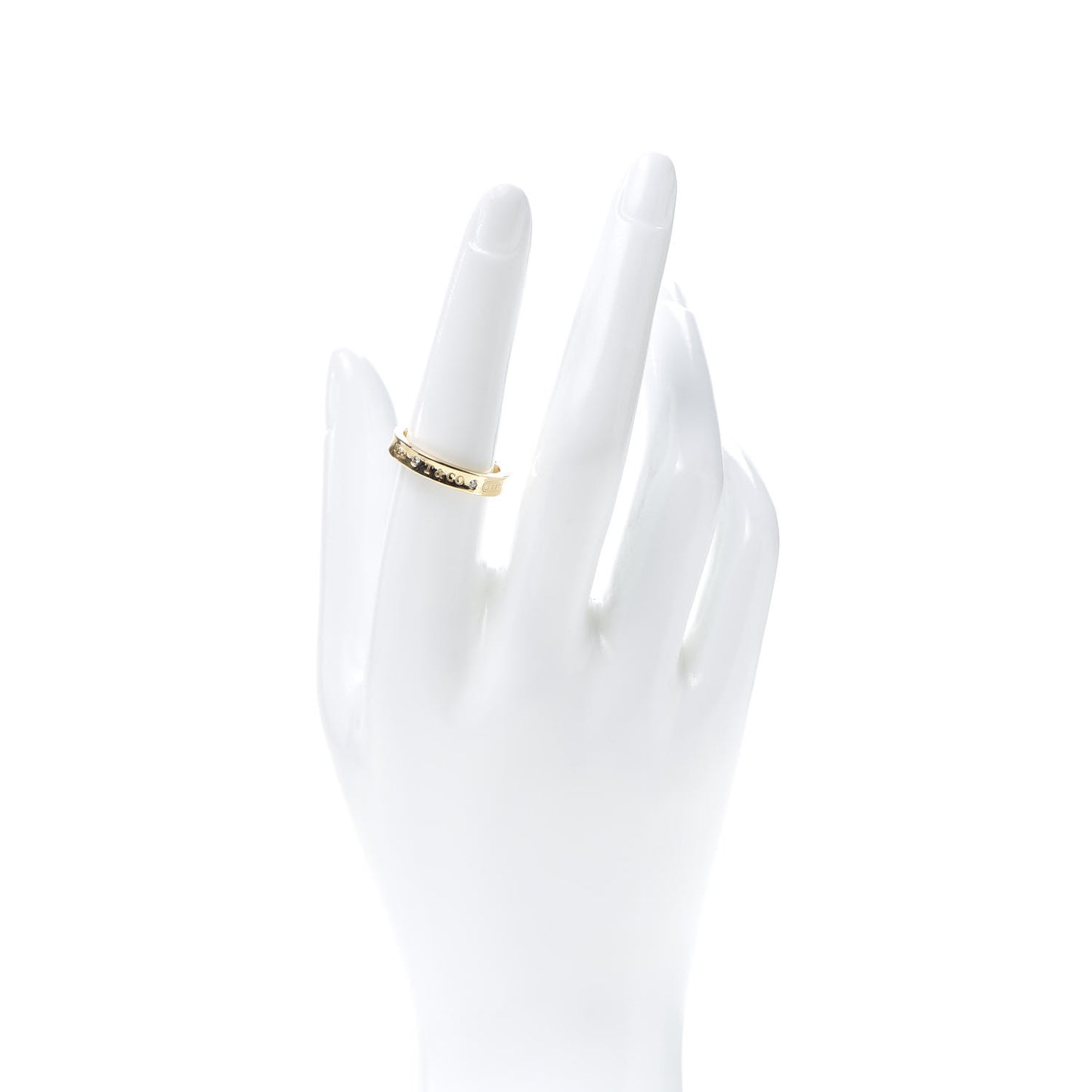 18K Yellow Gold Diamond Narrow 1837 Ring 54 7