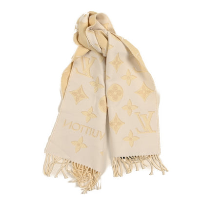 Louis Vuitton Wool Silk Monogram LV Essential Shine Scarf Vanille 1 of 3