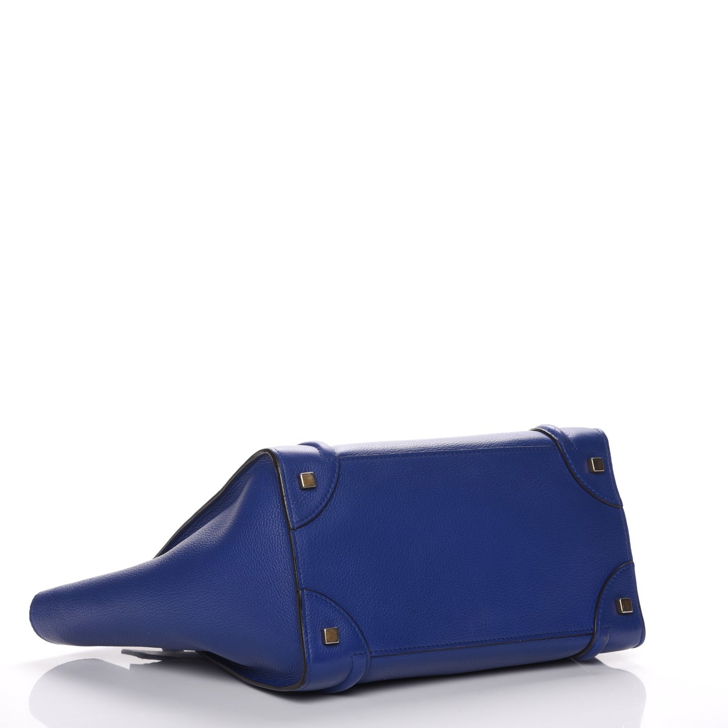 Drummed Calfskin Mini Luggage Indigo