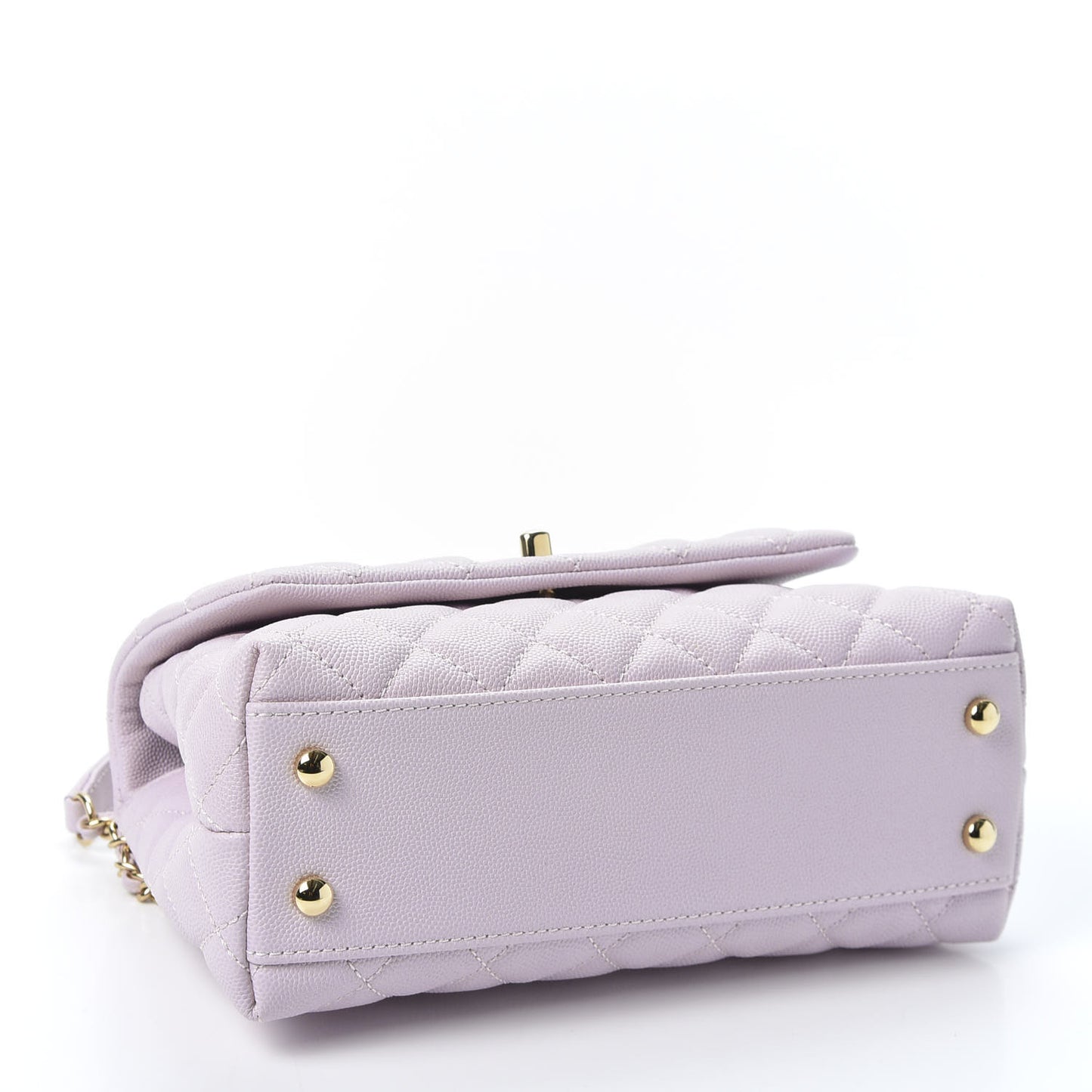 Caviar Quilted Mini Coco Handle Flap Lilas Lilac