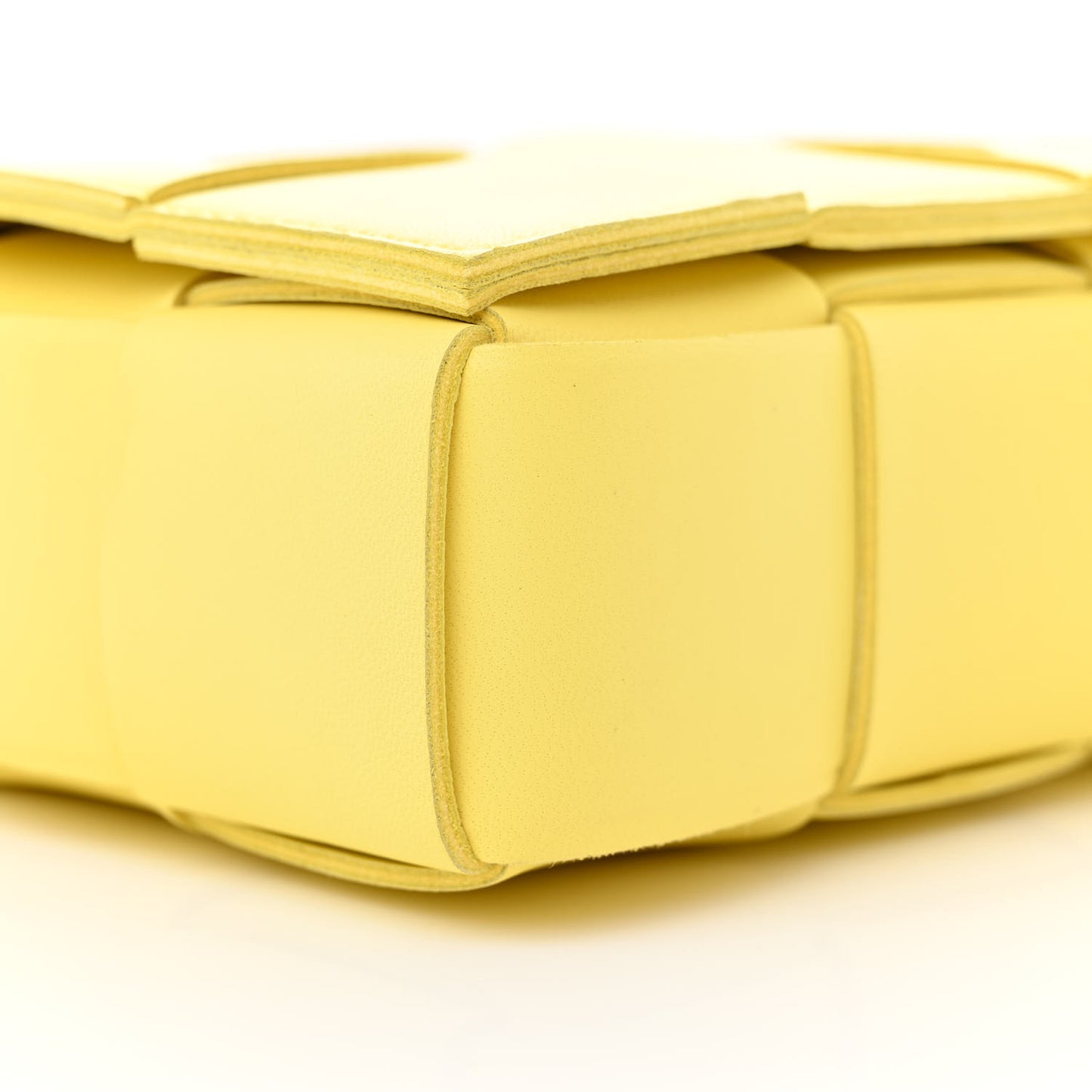 Nappa Maxi Intreccio Cassette Bag Lemonade