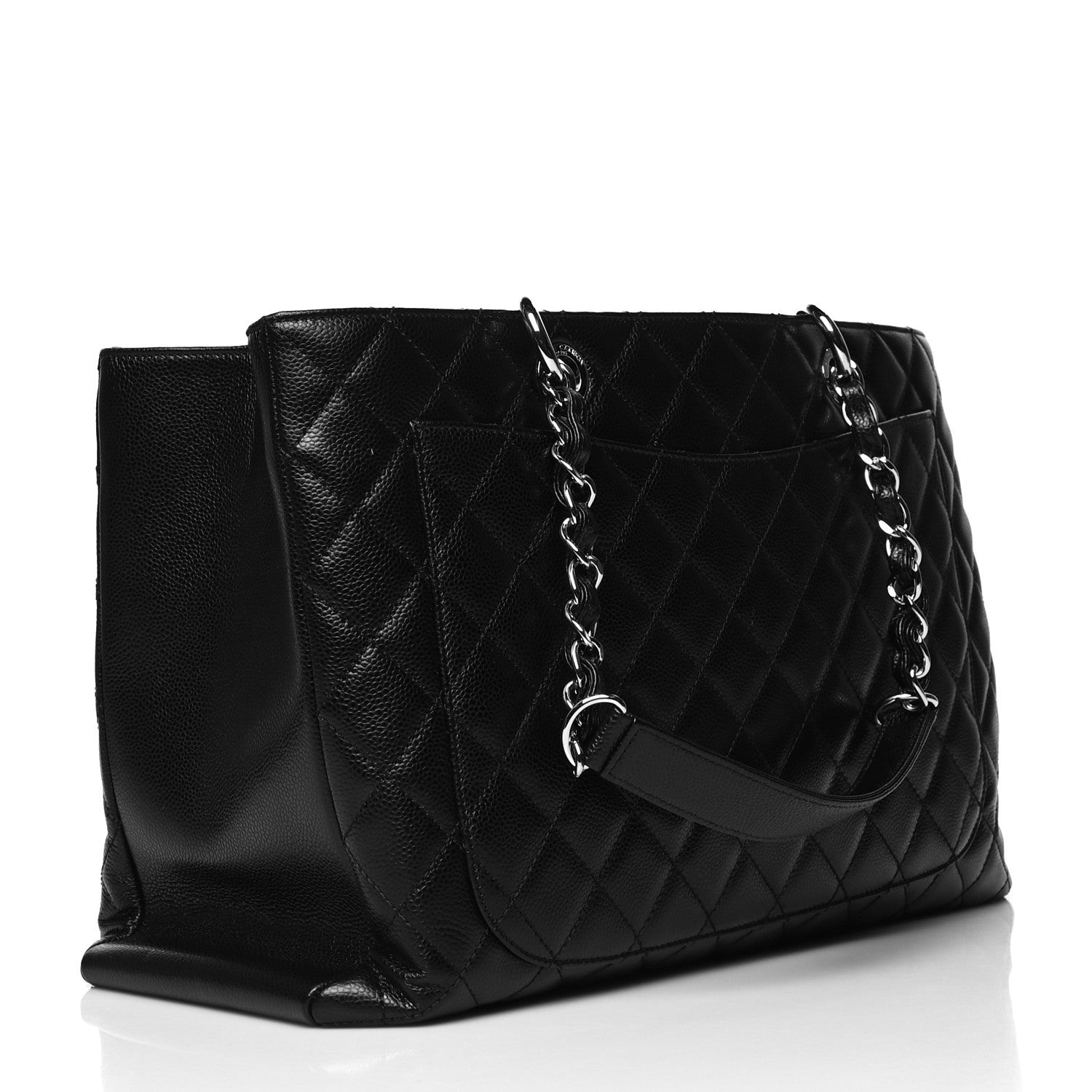 Chanel Caviar Quilted XL Grand Shopping Tote GST Black 3 of 11