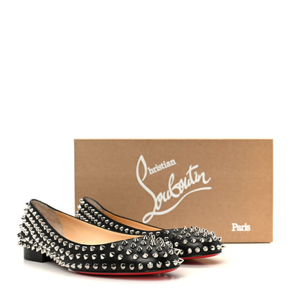 Christian Louboutin Nappa Baba Spikes Flats 40 Black Silver 9 of 9