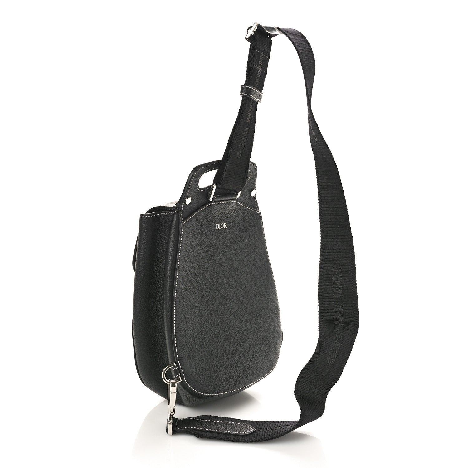 Christian Dior Grained Calfskin Mini Gallop Sling Bag Black 3 of 8
