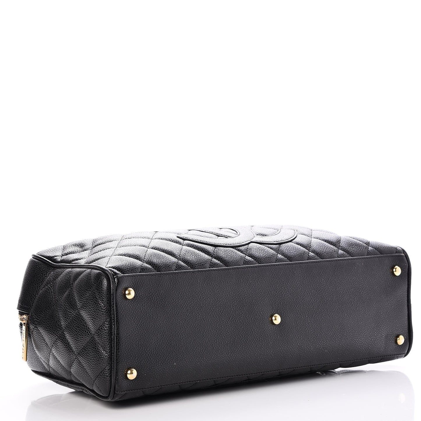 Caviar Quilted Large Bowler Black