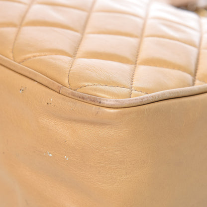 Chanel Lambskin Quilted Tote Beige 28 of 30