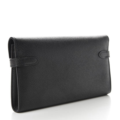 Hermes Epsom Kelly Longue Wallet Black 3 of 8