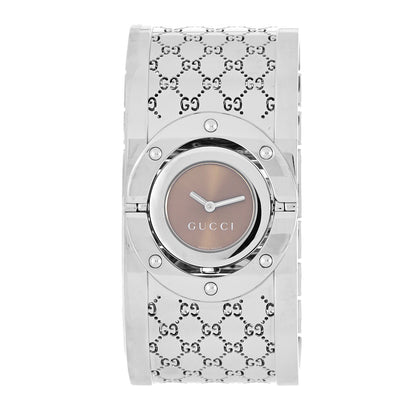 Gucci Stainless Steel 33mm Twirl Quartz Watch Brown 1 of 4