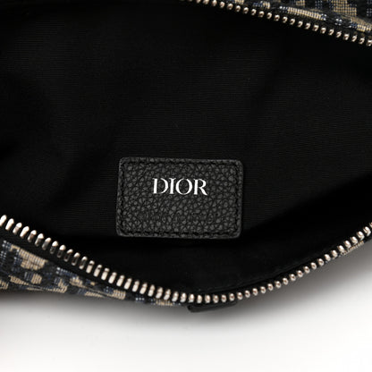 Christian Dior Oblique Mens Saddle Bag Blue 5 of 9