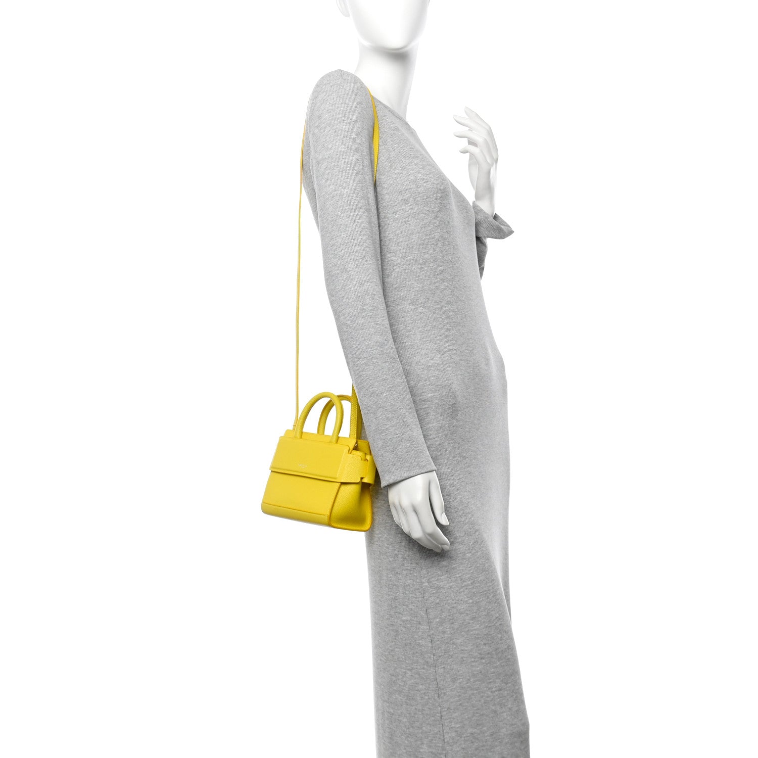 Givenchy Grained Calfskin Nano Horizon Satchel Yellow 1752037