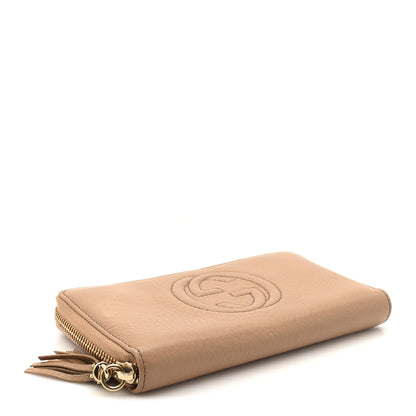 Gucci Pebbled Calfskin Soho Zip Around Wallet Camelia 4 of 13