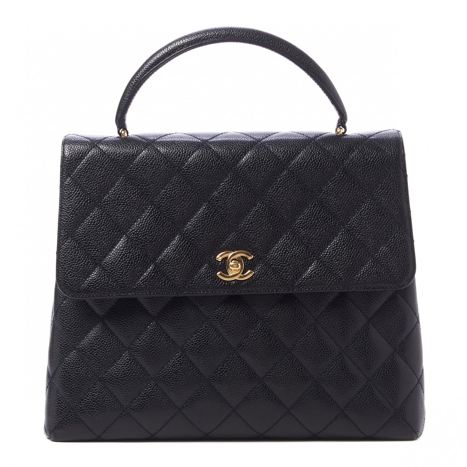 Chanel Caviar Quilted Jumbo Kelly Flap Black 1 of 10