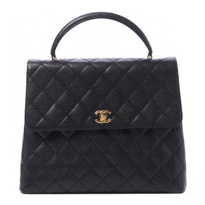 Chanel Caviar Quilted Jumbo Kelly Flap Black 1 of 10