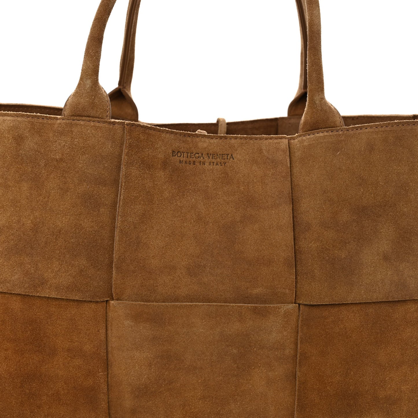 Suede Maxi Intrecciato Small Arco Tote