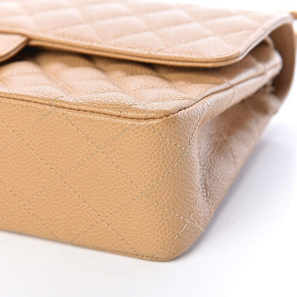 Chanel Caviar Quilted Medium Double Flap Beige 11 of 11