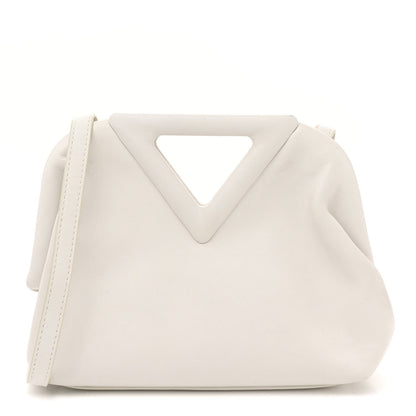 Bottega Veneta Calfskin Small The Point Triangle Bag Chalk 1 of 15