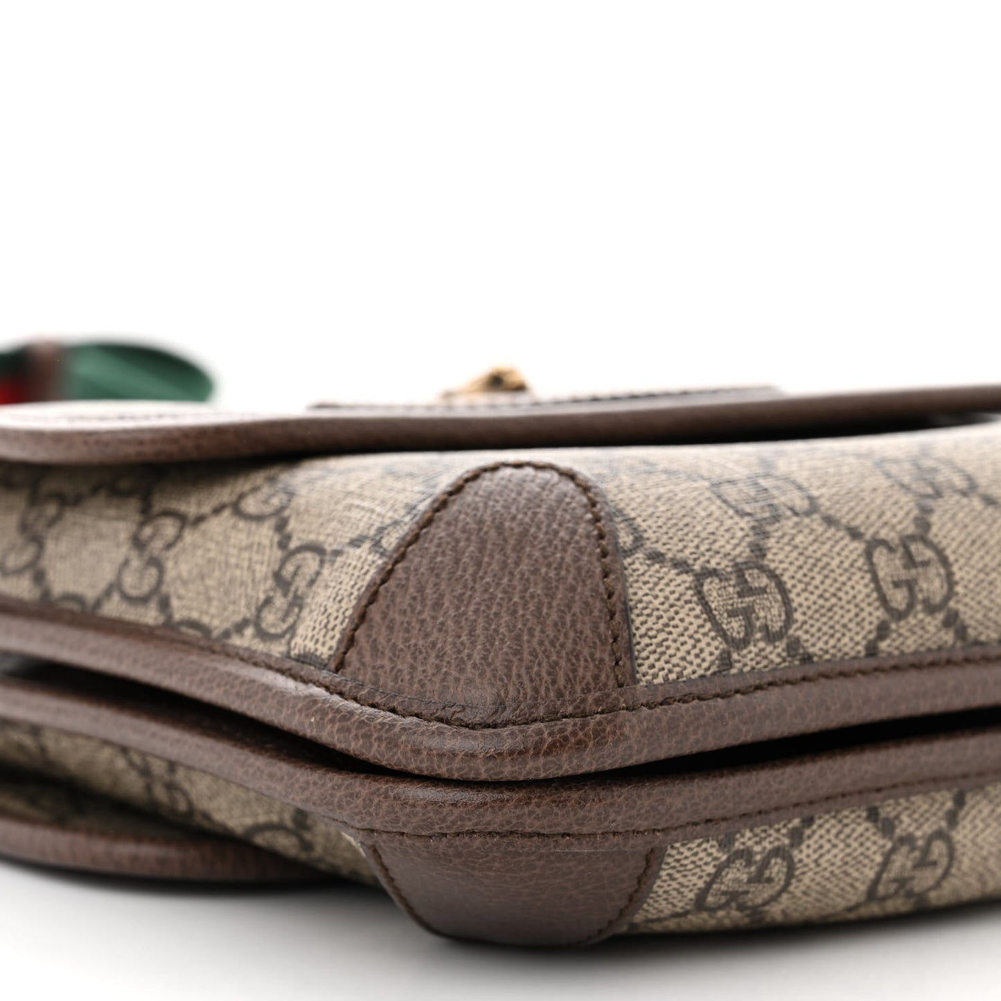 GG Supreme Monogram Web Small Neo Vintage Double Flap Messenger Bag Beige New Acero