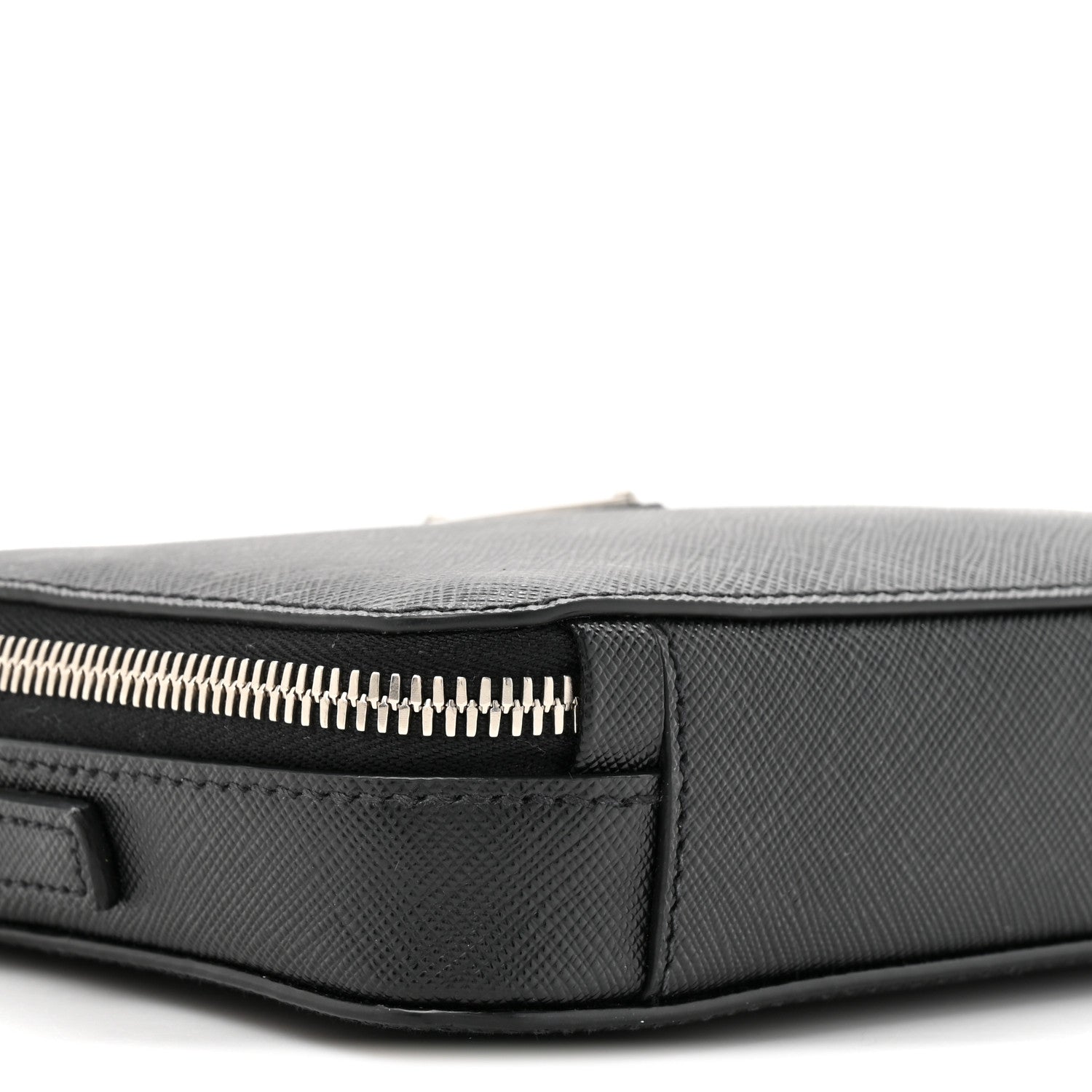 Prada Saffiano Travel Small Brique Crossbody Bag Black 9 of 10