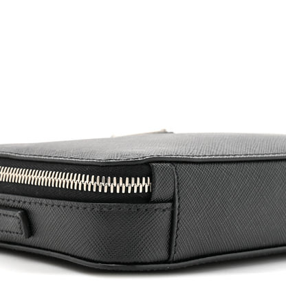 Prada Saffiano Travel Small Brique Crossbody Bag Black 9 of 10