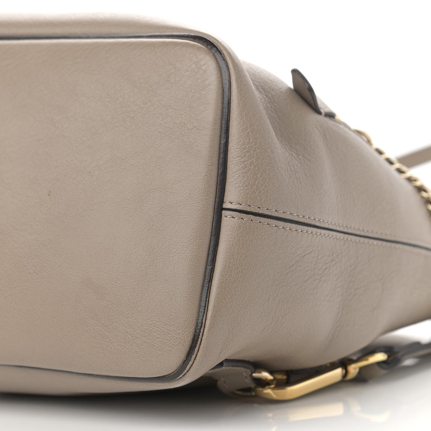Suede Calfskin Small Faye Backpack Motty Grey