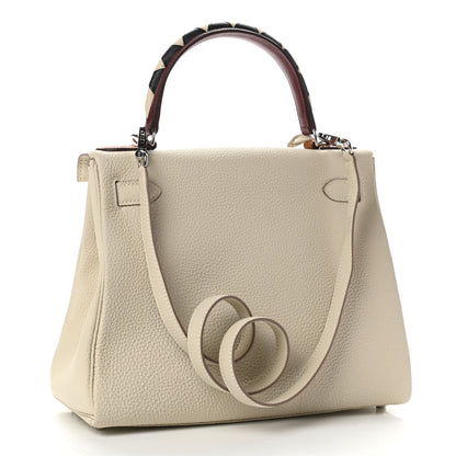 Hermes Togo Au Galop Kelly Retourne 28 Craie Rouge H Fauve Black 2 of 13