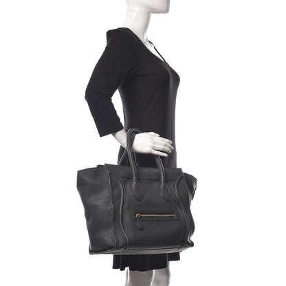 Celine Drummed Calfskin Mini Luggage Anthracite 2 of 18