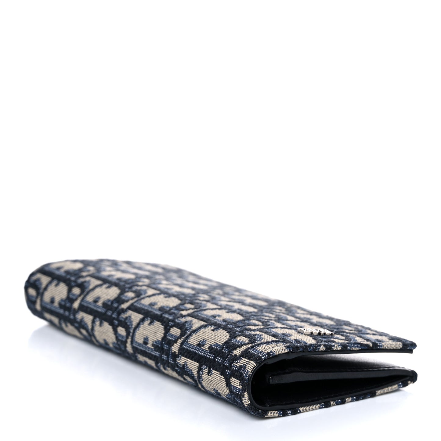 Oblique Vertical Wallet Beige Black