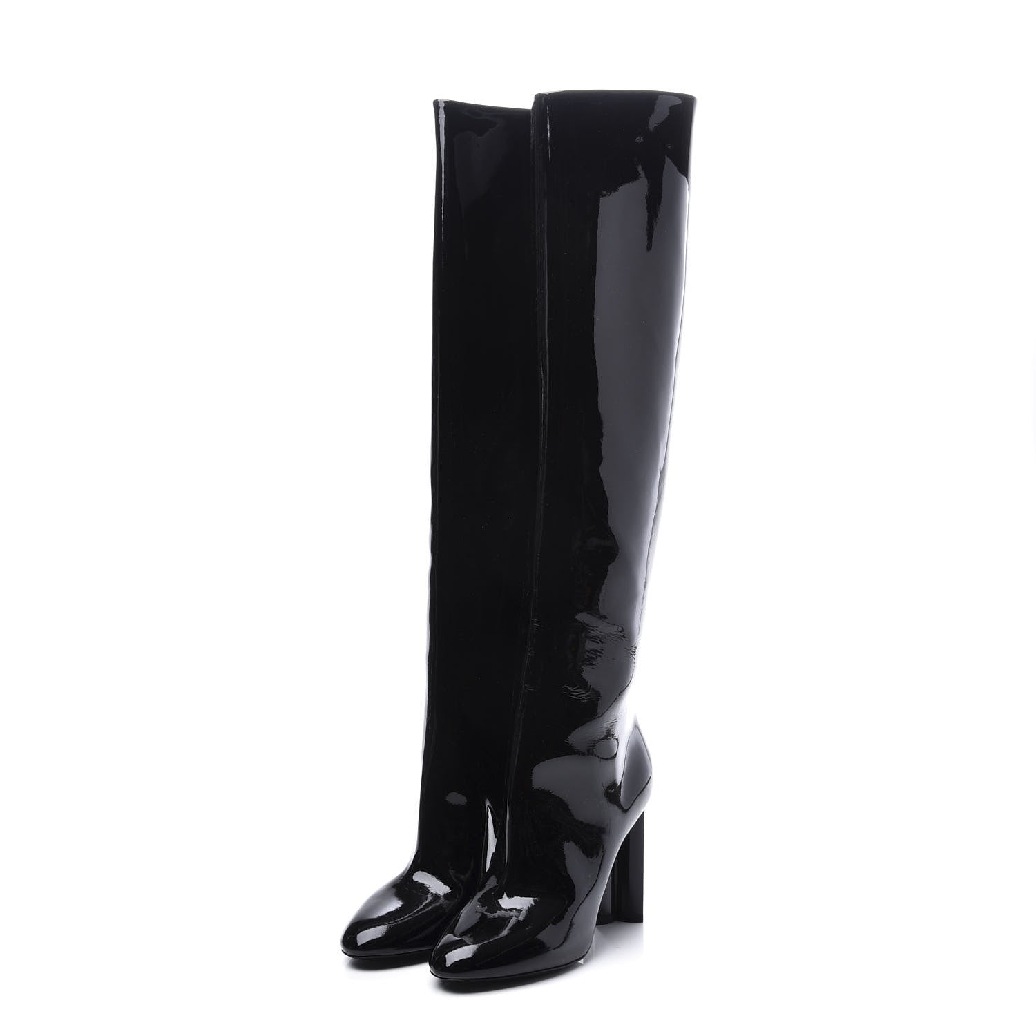 Louis Vuitton Patent Silhouette Boots 38 Black 2 of 8