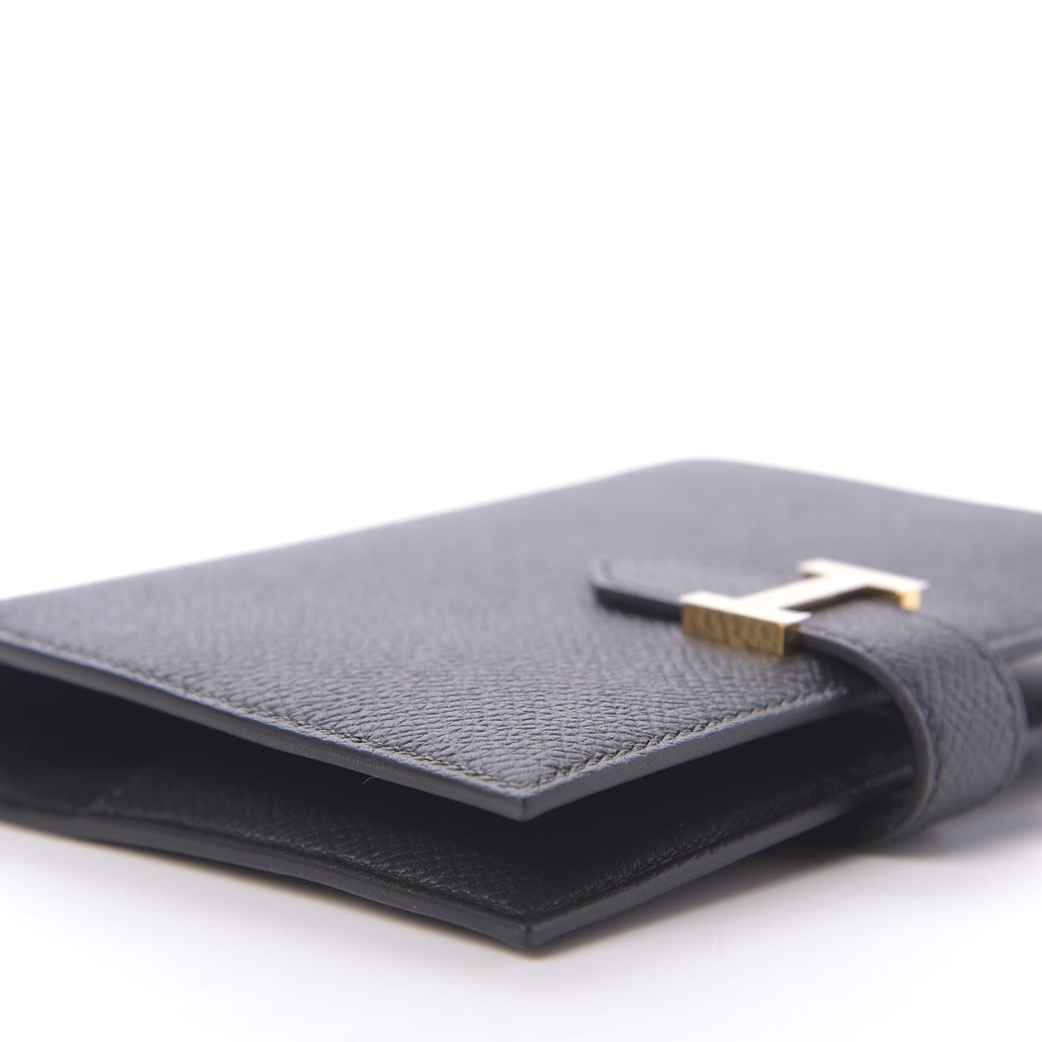 Hermes Epsom Bearn Compact Wallet Black 7 of 11