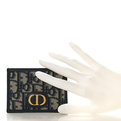 Christian Dior Oblique Calfskin Card Holder Black 2 of 7