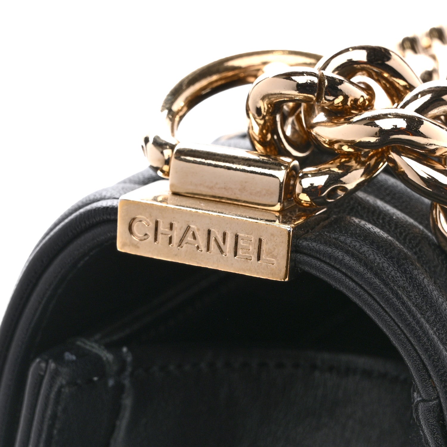 Chanel Calfskin Braided Medium Boy Flap Black 11 of 12