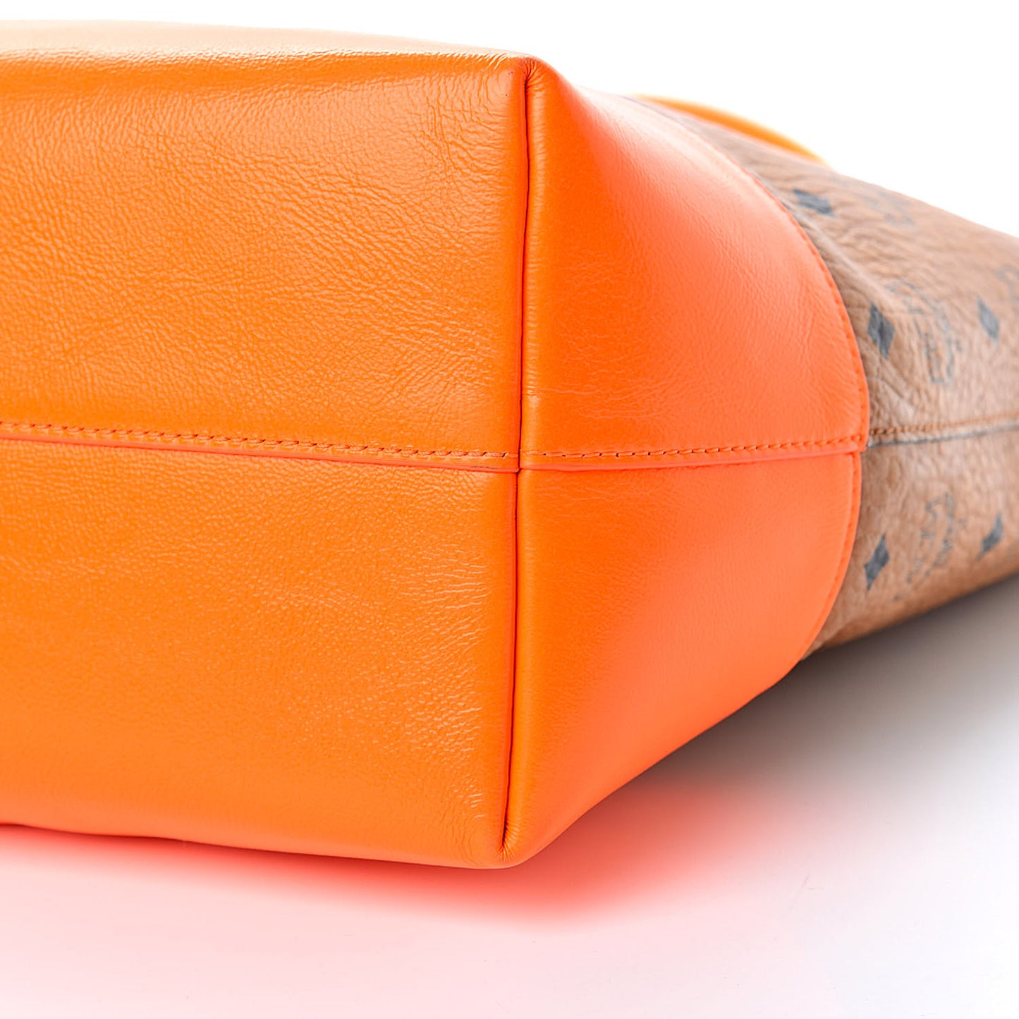 Visetos Medium Geonautic Shopper Tote Cognac Neon Orange