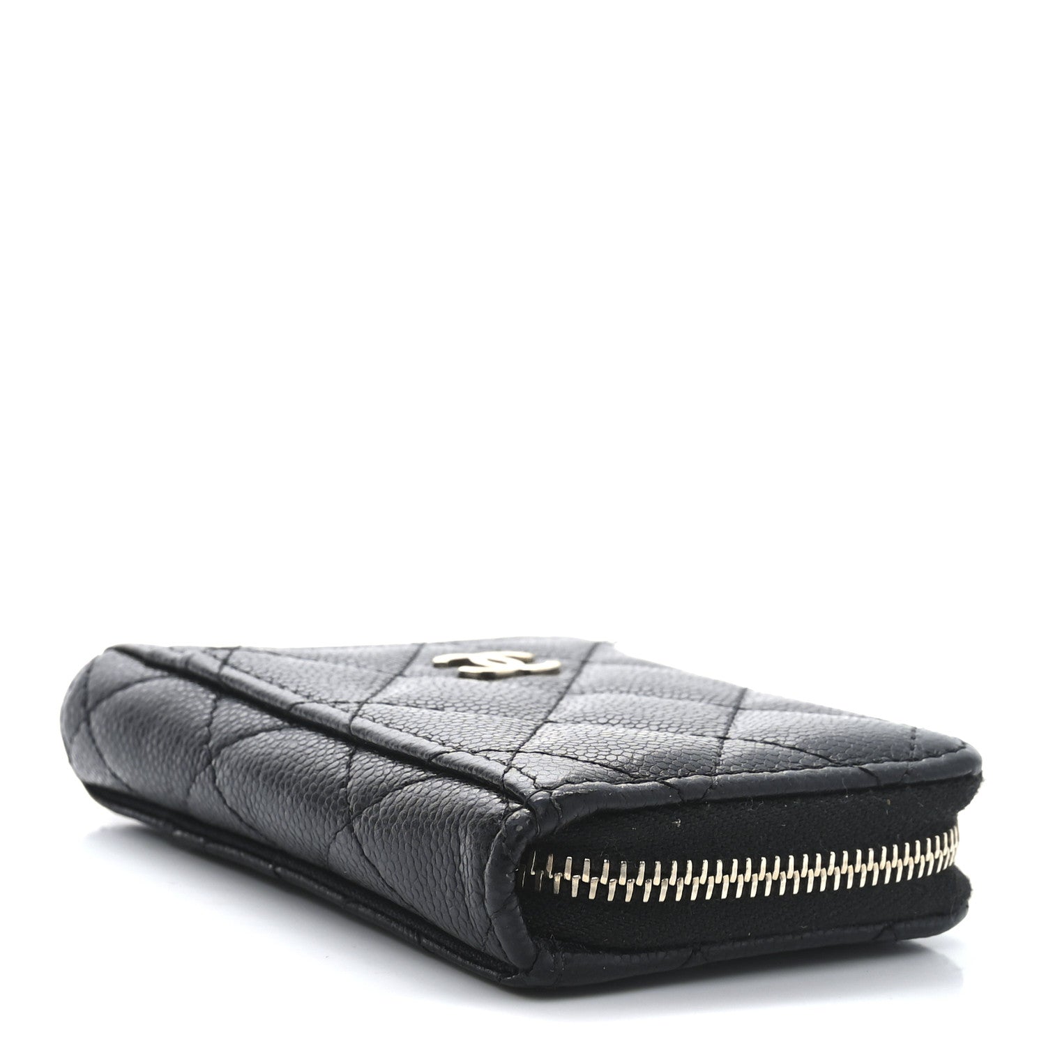 Chanel Caviar Quilted Zip Card Holder Black 4 of 7
