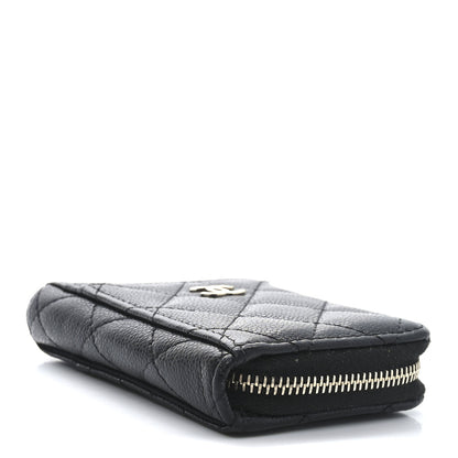 Chanel Caviar Quilted Zip Card Holder Black 4 of 7