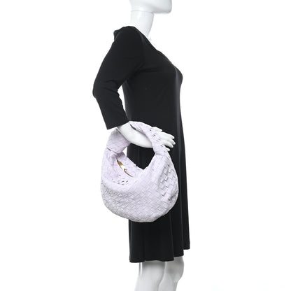 Bottega Veneta Suede Calfskin Intrecciato Teen Jodie Hobo Mirth Washed 2 of 10